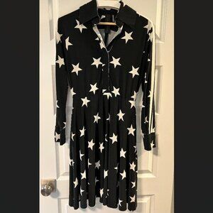 Norma Kamali long sleeve knit shirt dress